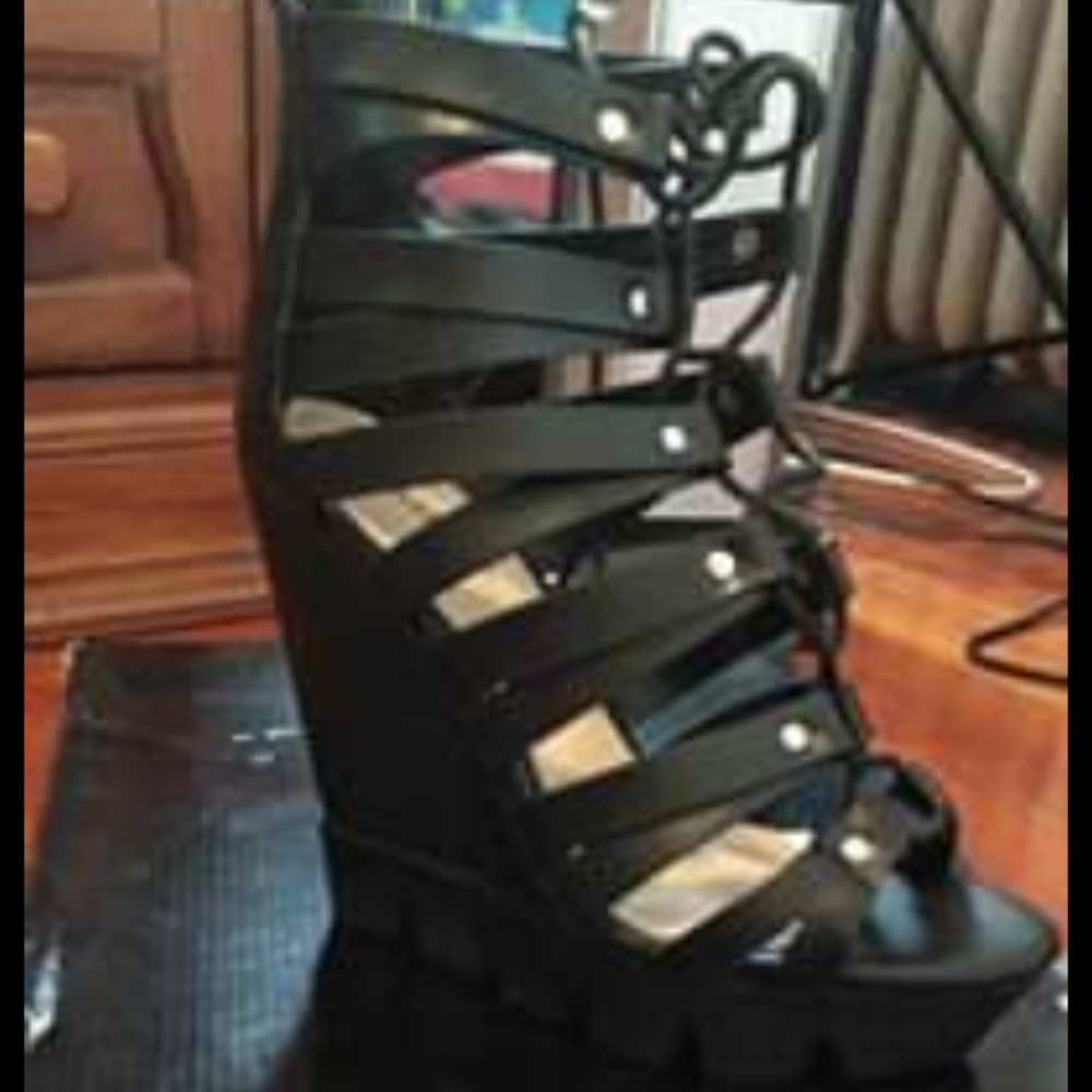 Lace up bootie sandal